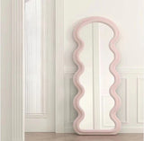Velvet Colorful Floor Mirror