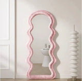 Velvet Colorful Floor Mirror
