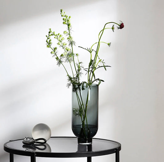 Petunia Magic Glass Vase Set with Fruit Bowl