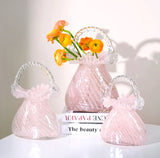 University Pink Handbag Glass Vase Set