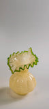 Pumpkin Green Glass Vase
