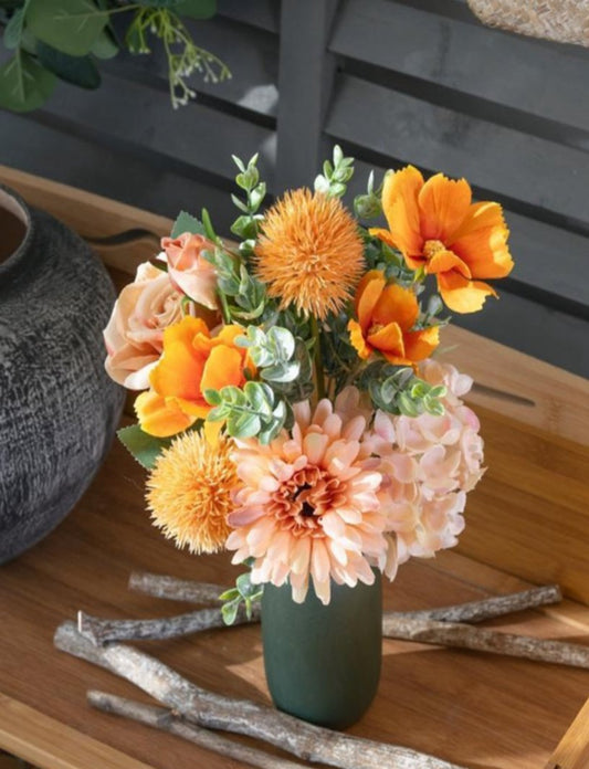 Artificial Orange Chrysanthemum Bouquet