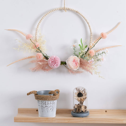 Peony Dandelion Wreath