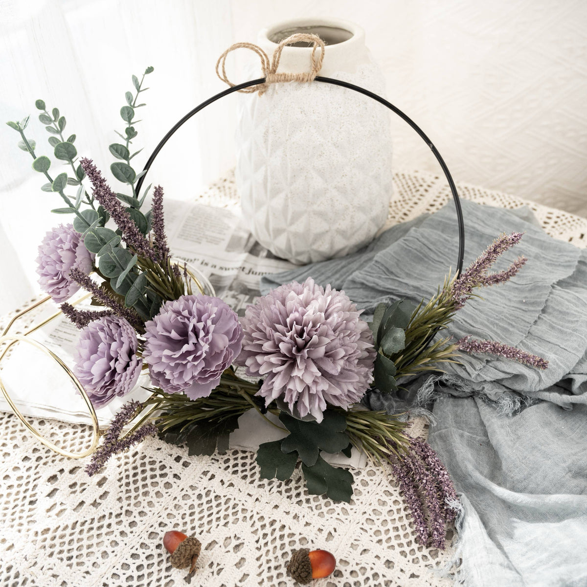 Tea Rose Wreath