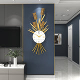 Feather Gold Wall Clock