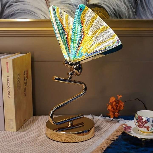 Butterfly LED Acrylic Gold Colorful Desk Lamp