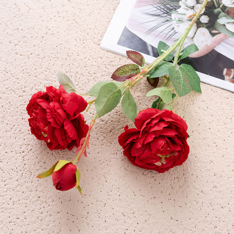 Artificial 3 Headed Western Rose