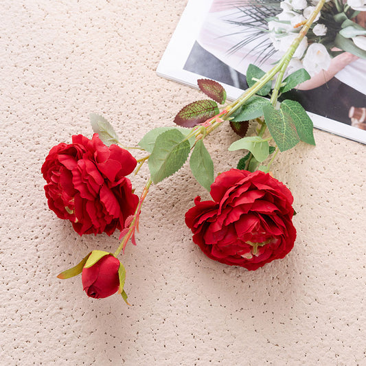 Artificial 3 Headed Western Rose
