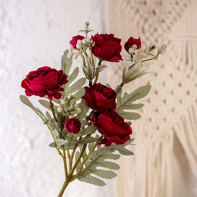 Artificial Snow Bud Roses