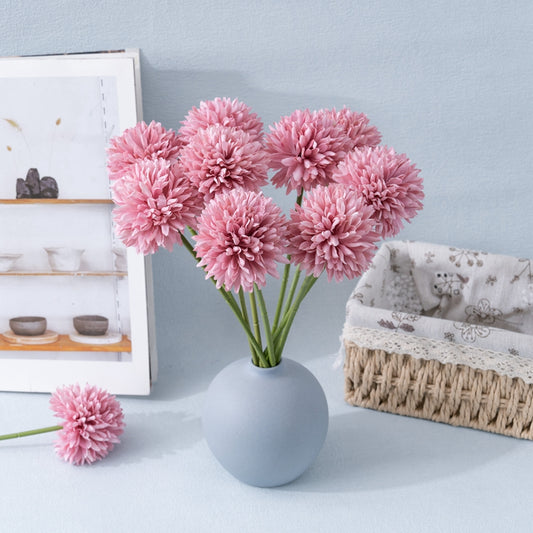 Artificial Pink Dandelion, Pack of 6