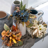Artificial Okra Chrysanthemum Bouquet