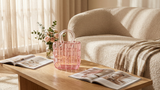 Handbag Pink Glass Vase