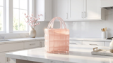 Handbag Light Pink Glass Vase