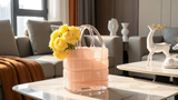 Handbag Light Pink Glass Vase