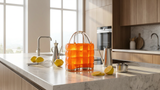 Handbag Orange Glass Vase
