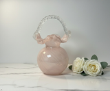 Elegant Pink Handbag Glass Vase