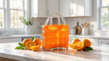 Handbag Orange Glass Vase