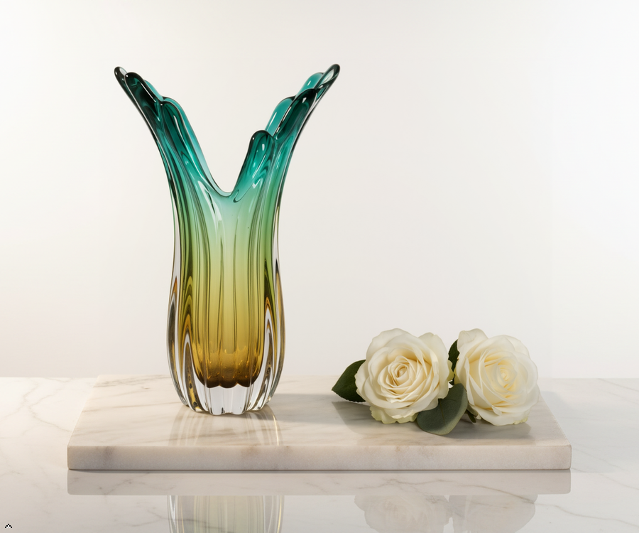 Yanacocha Botanica Glass Vase Set With Fruit Bowl
