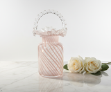 Pink Bindle Handbag Glass Vase Set