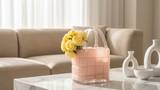 Handbag Light Pink Glass Vase