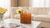 Handbag Orange Glass Vase