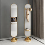 Full-Length Rotating Dressing Mirror with Gold Base Finish