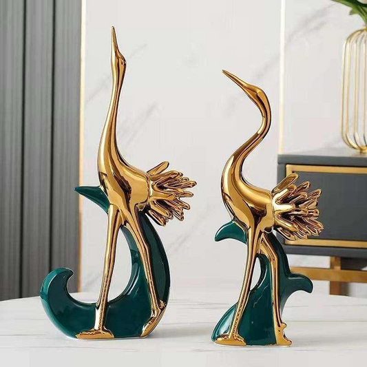 CraneGold Decor Ornament