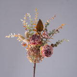 Artificial Rose Eucalyptus Autumn Bouquet