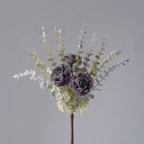 Artificial Rose Eucalyptus Autumn Bouquet