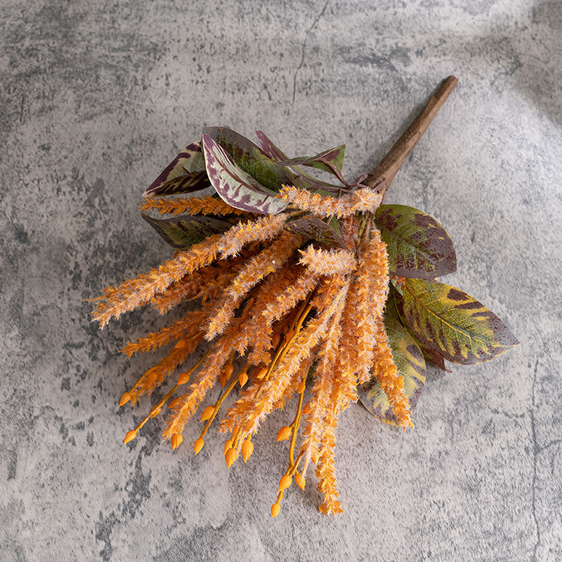 Artificial Flocked Lavender Leaves Bouquet